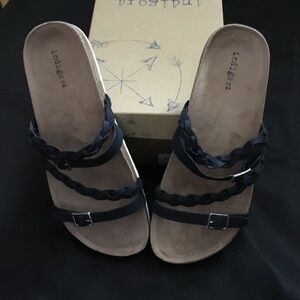 Indigo Women's Dark Blue Braided Sandals